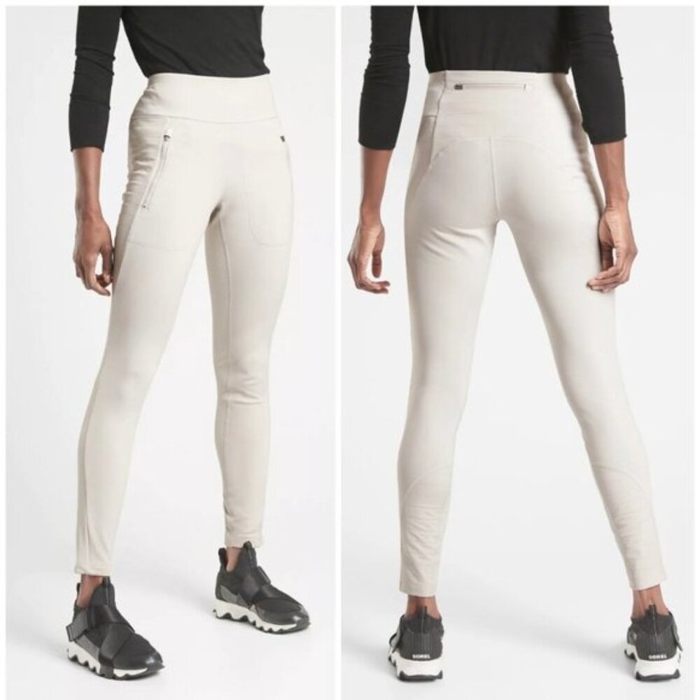 Athleta Women's Beige/Gray Peak Hybrid Fleece Tight